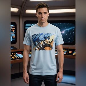Star Trek District Light Blue Graphic Tee